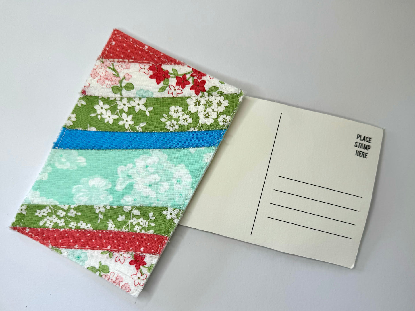 Quilted Post Card Coaster