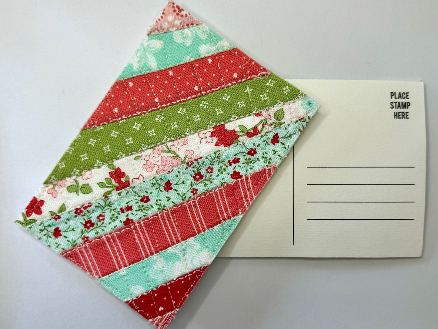 Quilted Post Card Coaster