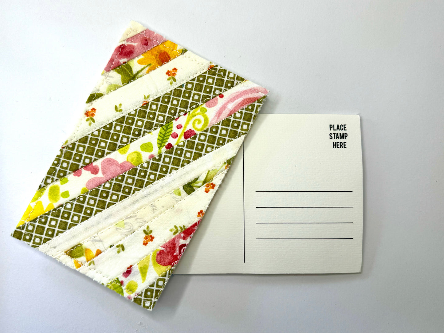 Quilted Post Card Coaster